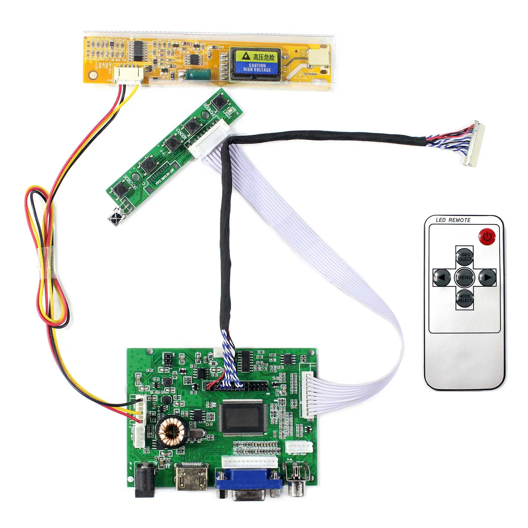 

HD MI VGA AV Audio LCD Controller Board For 12.1" B121EW01 V0 13.3"LTD133EX2K LCD