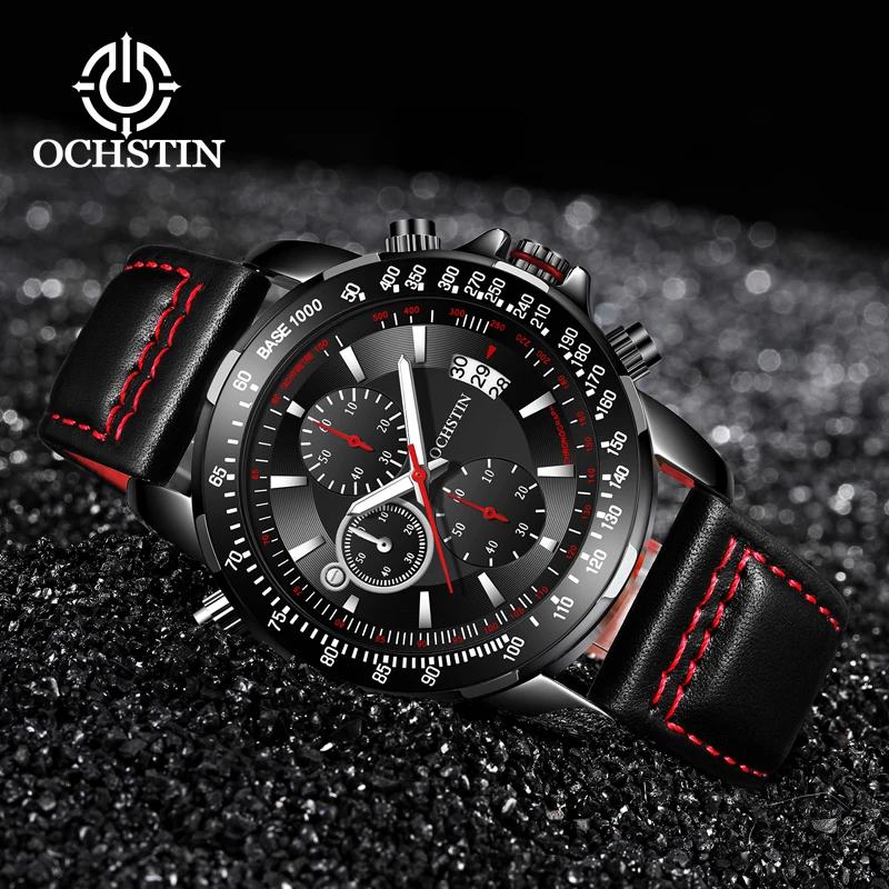 OCHSTIN2024 new creative nylon series simple personality style men's quartz watches multifunction quartz movement men's watches
