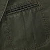 Men Blazer Middle-aged Loose Men Fashion Business British Style Casual Suit Three Button Cotton Casual Clothes Single West Coat 5