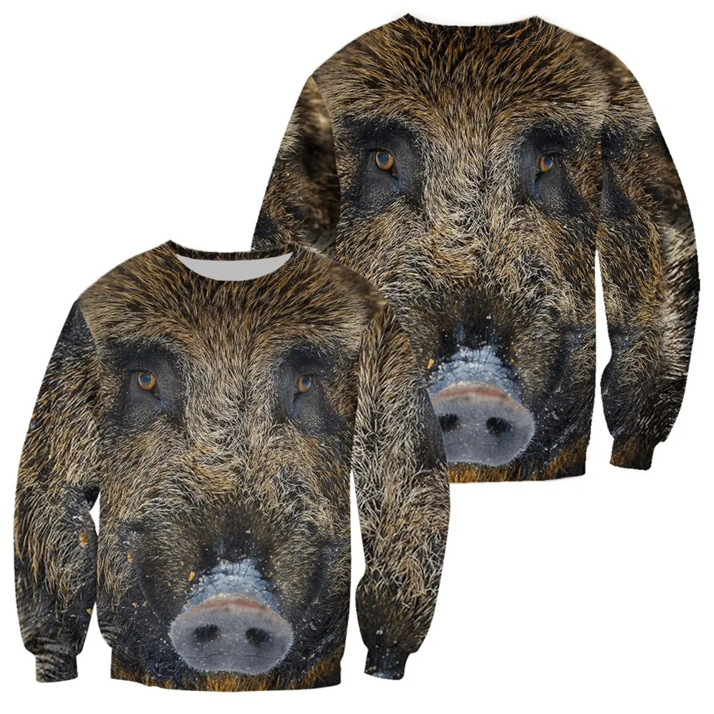 CLOOCL Men Hoodie 멧돼지 사냥 3D 패턴 디자인 프린트 풀오버 남여 캐주얼 지퍼 자켓 후드 코트 Sudadera Hombre