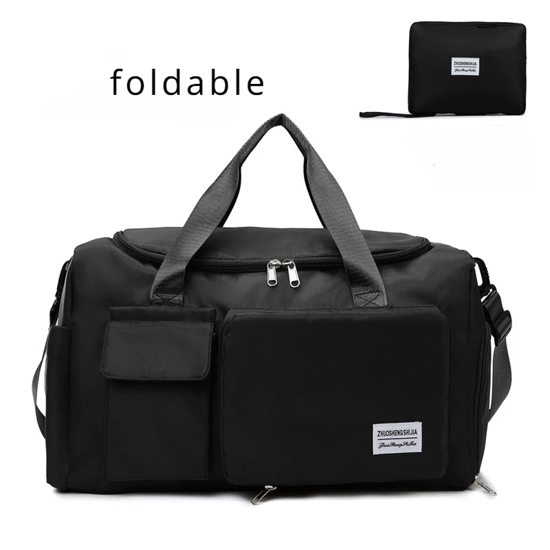 

Высококачественная Складная спортивная сумка для хранения для фитнеса для женщин, вместительные дорожные сумки для сухого и влажного хранения с разделением, багажный рюкзак