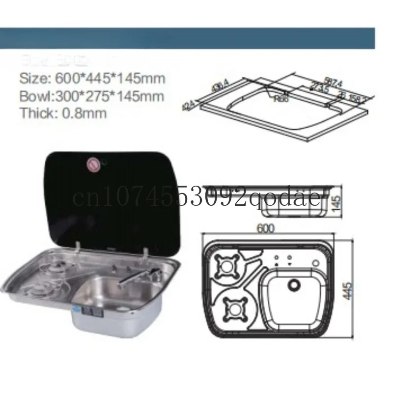 RV gas stove and motorhome sink glass cover yacht gas stove trailer camper van accessories