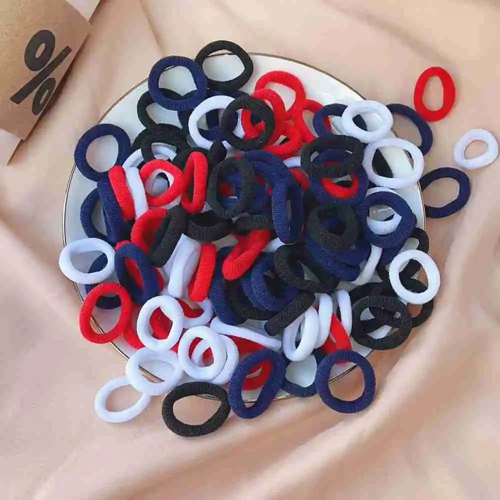 10/50/100 Pcs/set Women Girls Colors Soft Scrunchies Elastic Hair Band Lady  Lovely Solid Rubber Bands Female Hair Accessories - Hair Ties - AliExpress