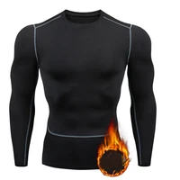 Chemisier thermique en polaire pour homme, sous-vêtement thermique, chaud, manches longues, Compression, t-shirt, automne et hiver 1