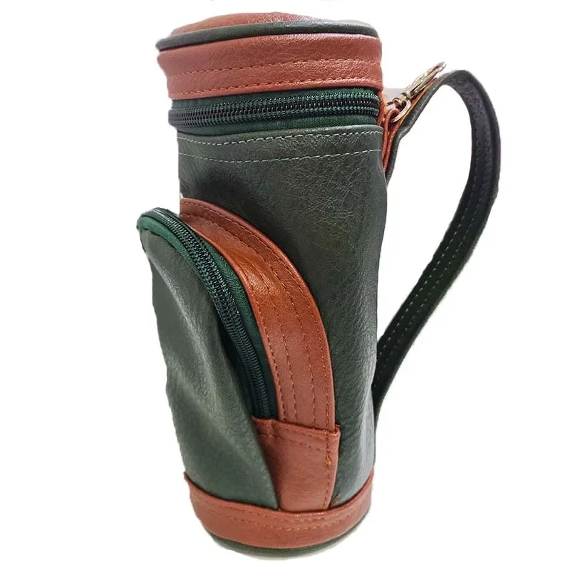 Accessori per tubi per sigari da viaggio Borsa da golf per sigari portatile per uomo Regalo Porta umidificatore in pelle Tagliasigari e umidificatore - immagine 5