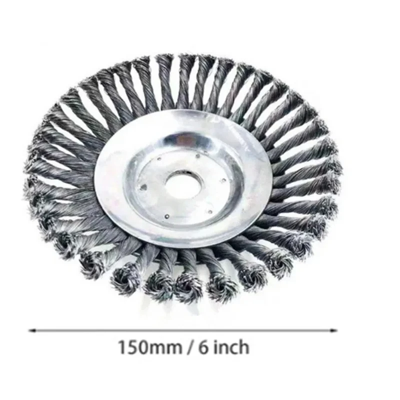 6Inch Weed Brush Cutter Head Lawn Mower Universal Grass Trimmer Head Steel Wire Wheel Brush Disc Garden Trimmer Heads grass trimmer head grass trimmer lawn mower trimmer blade brush cutter accessories grass trimmer blade mower accessories
