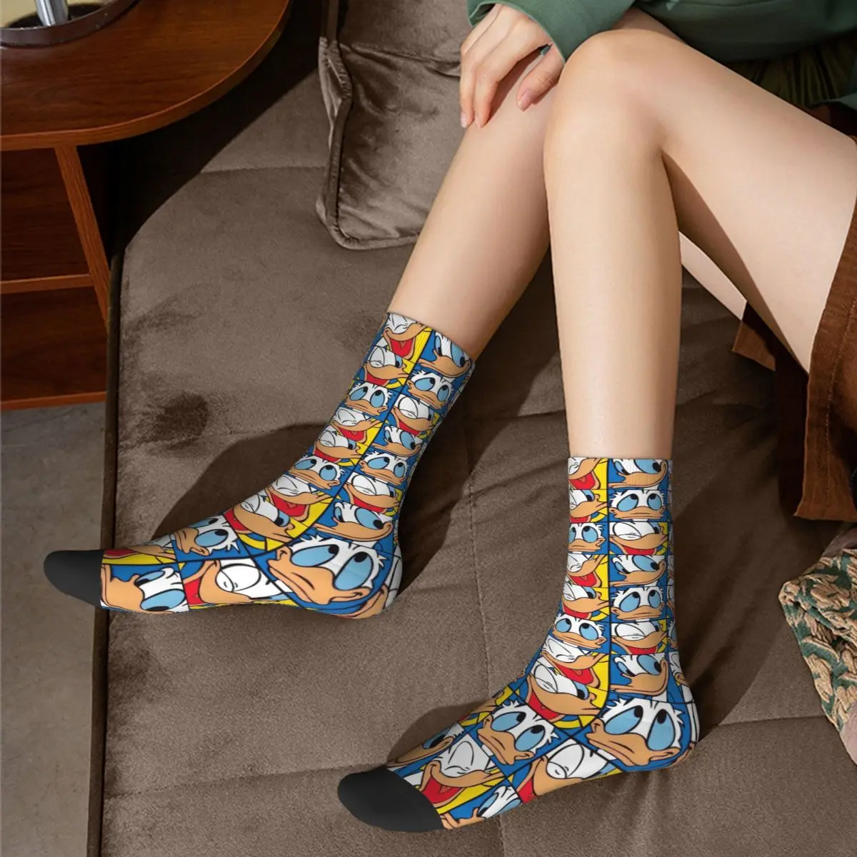 Winter Warm Casual Unisex New Cartoon Anime Figures Donald Duck Socks Breathable Soccer Socks