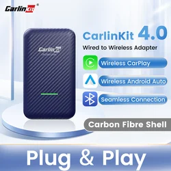 Carlinkit 4.0 CarPlay Wireless Android Auto Wired to Wireless Adapter for Vw Skoda Toyota Peugeot Kia Mazda IPhone Android Phone
