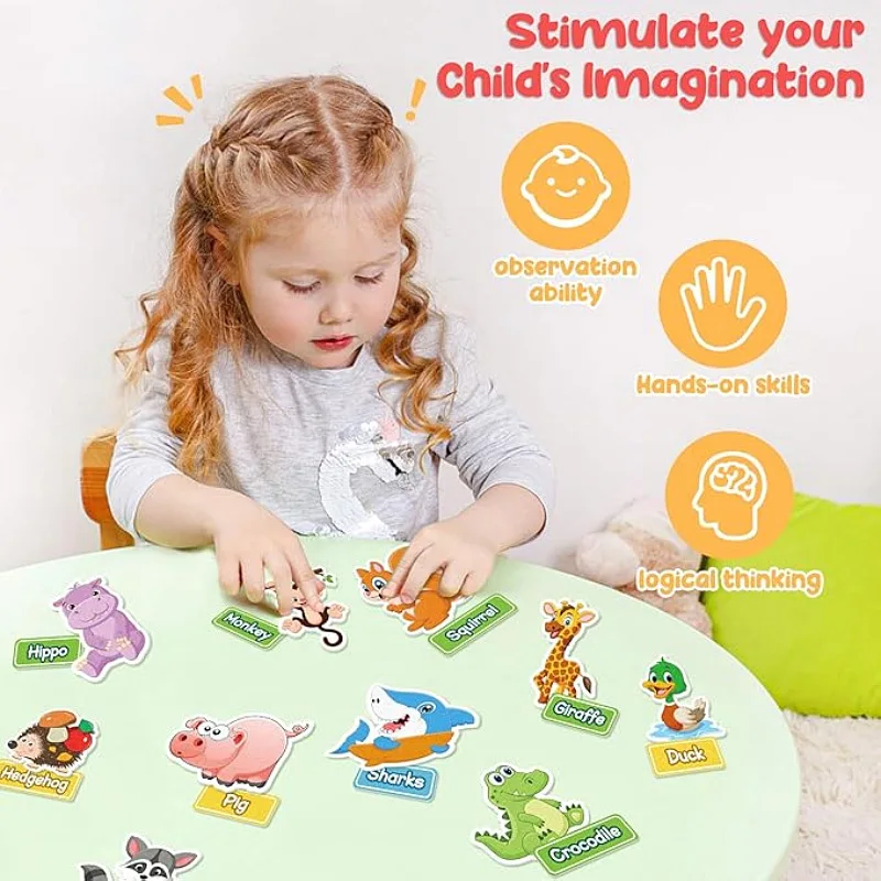 Storytelling Felt Board Montessori Didactic Material DIY Story Creative Activities Animal Cognition Kindergarten Education Tool 2