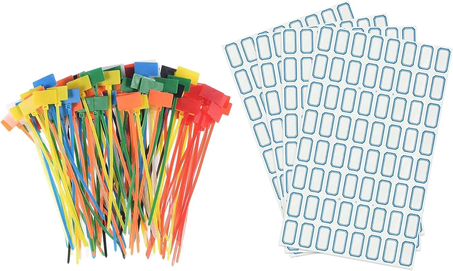 

Tcenofoxy 140pcs Nylon Cable Ties Tags Label Marker Self-Locking for Marking Organizing 7 Colors