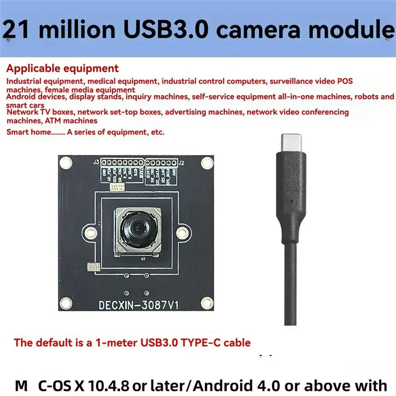 【지금 구매하세요】USB3.0 21MP IMX230 HD 산업용 카메라 5344X4016 80도 자동 초점 카메라 AF 모듈 드라이버가 필요 없는 카메라 모듈