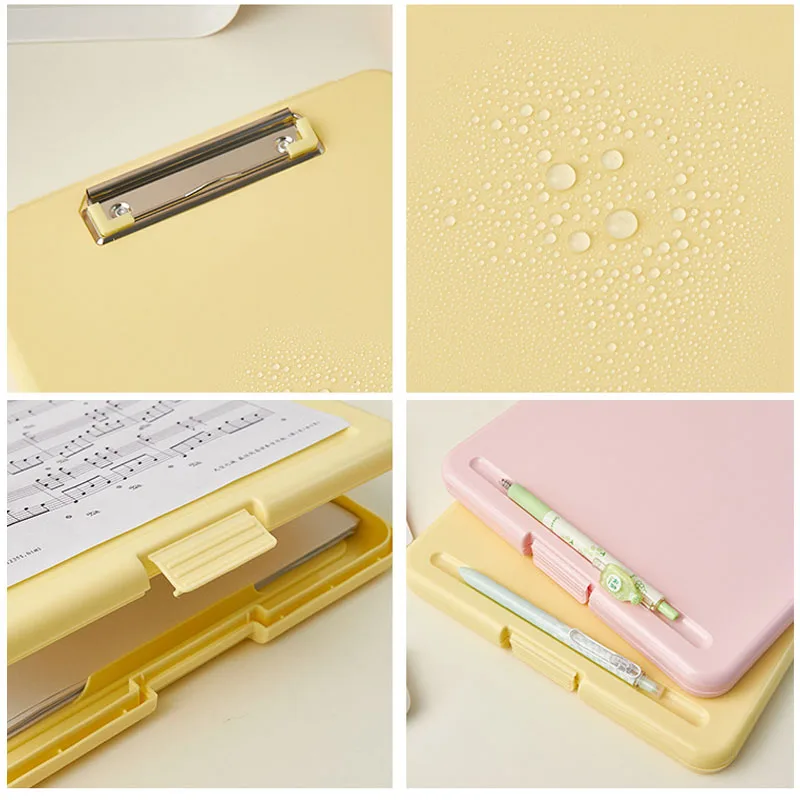 Transparent Clipboard A4 File Folder Clipboard Transparent Writing Pad Organizer