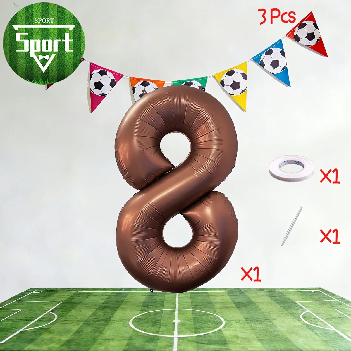 3 Stück 32 Zoll Kaffeebraune Zahlenballons 0 1 2 3 4 5 6 7 8 9 Retro Braune Ziffernballons Geburtstag Jubiläum Party Deko Zubehör – Detail 8