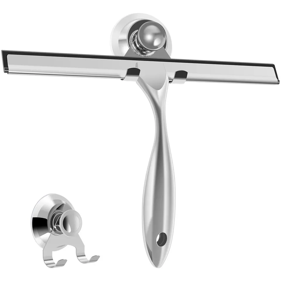 Tergivetro Per Doccia 22 Cm | Acciaio Inossidabile Con Gancio | Per Vetri E Piastrelle - Foto 10