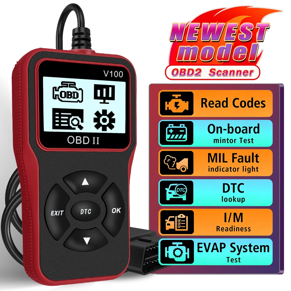 Auto Accessories OBD 2 Scanner Universal Car Diagnostic Tools OBD2 Code ...