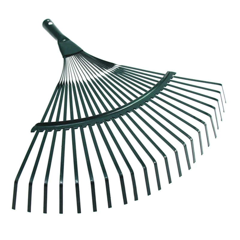 Fan-sahped Rake Head Replacement Garden Rake Head 22 Teeth Carbon Steel Garden Cleaning Rake Professional Garden Tool Q84D 4
