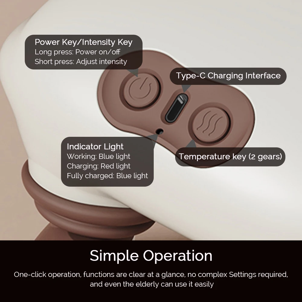 4D Hand Shaped Kneading Neck And Shoulder Massager Portable Shoulder Neck Massage Pillow Brushless Motor Trapezius masajeador