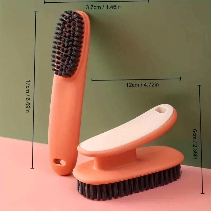 2pc Cleaning Brush Soft Bristled Shoe Brush Long Handle Brush Clothes Brush Shoe Clothing Board Brush Household Cleaning Tool 6