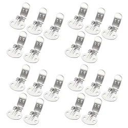 Set of 10 Stainless Steel Shoe Flower Clips - Silver Buckle Clamps for DIY Shoe Ornaments and Accessories (L)