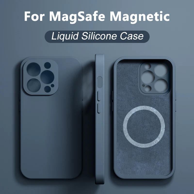 ALL MEDIA - Coque Silicone Magsafe pour IPhone personnalisée main image 1