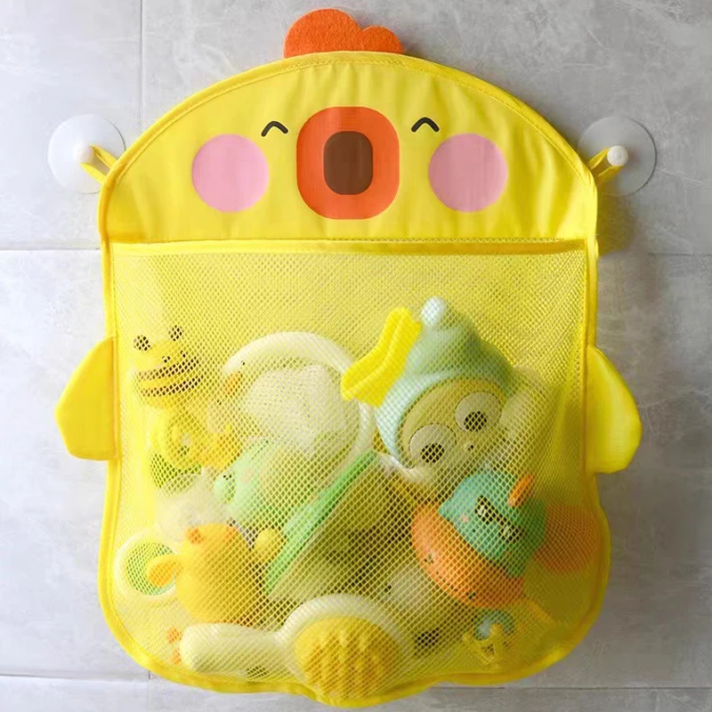 

Green Dinosaur Bath Toys for Baby Bathroom Mesh Organizer Bag Cartoon Chicken Animal Shapes Net Case Children Cloth Sand Toys