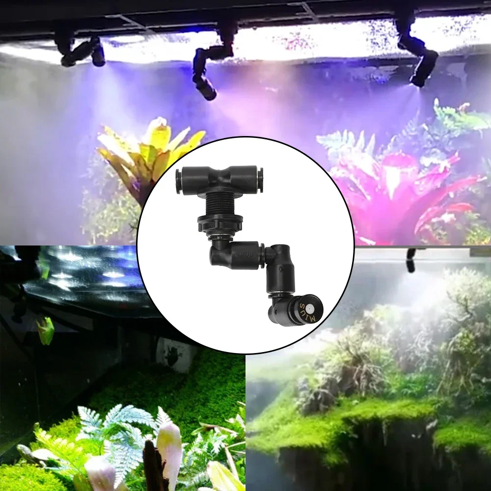 360° Adjustable Spray Nozzle System Reptiles Fogger Mist Sprinkler Cooling System Aquarium Aquatic Pet Rainforest Tank images - 6