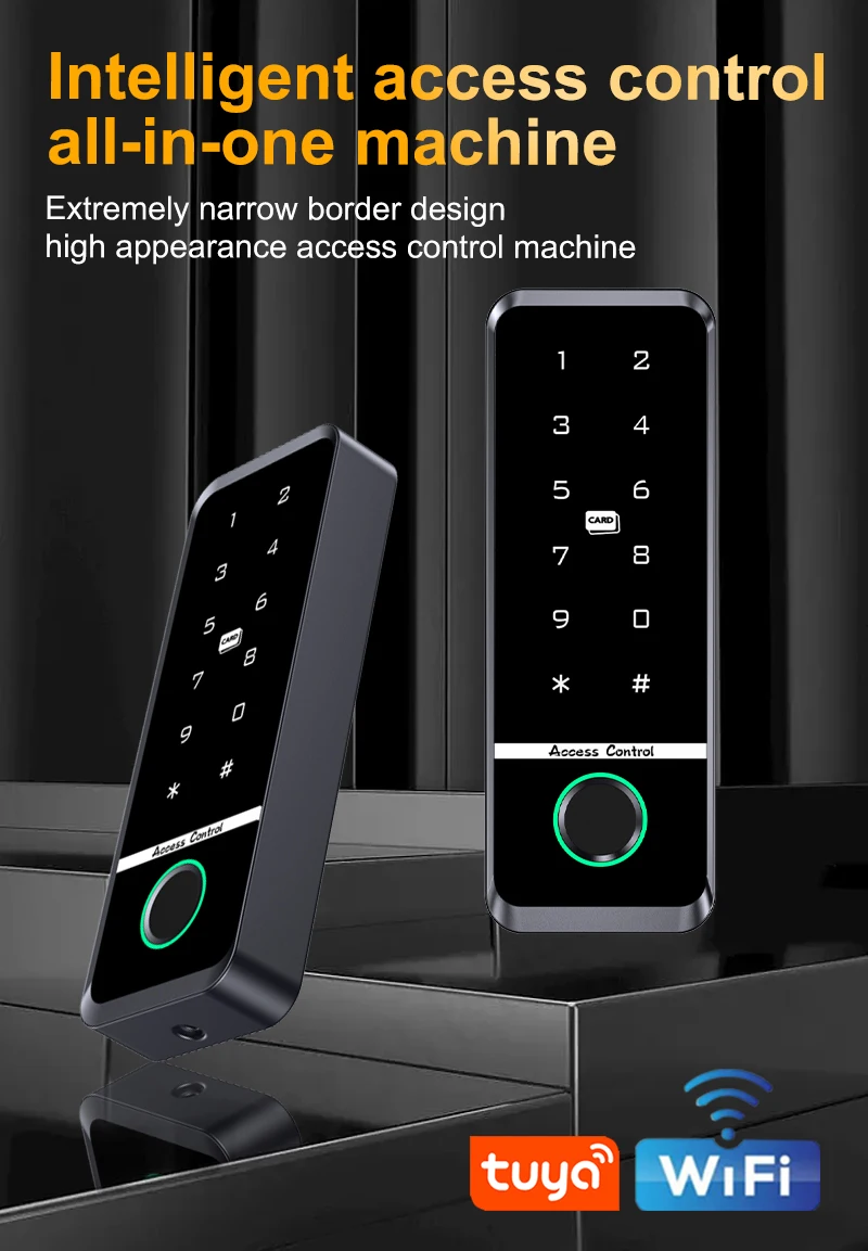 Smart Wi-Fi Fingerprint Door Lock Keypad - Tuya Waterproof RFID Card Reader Acce