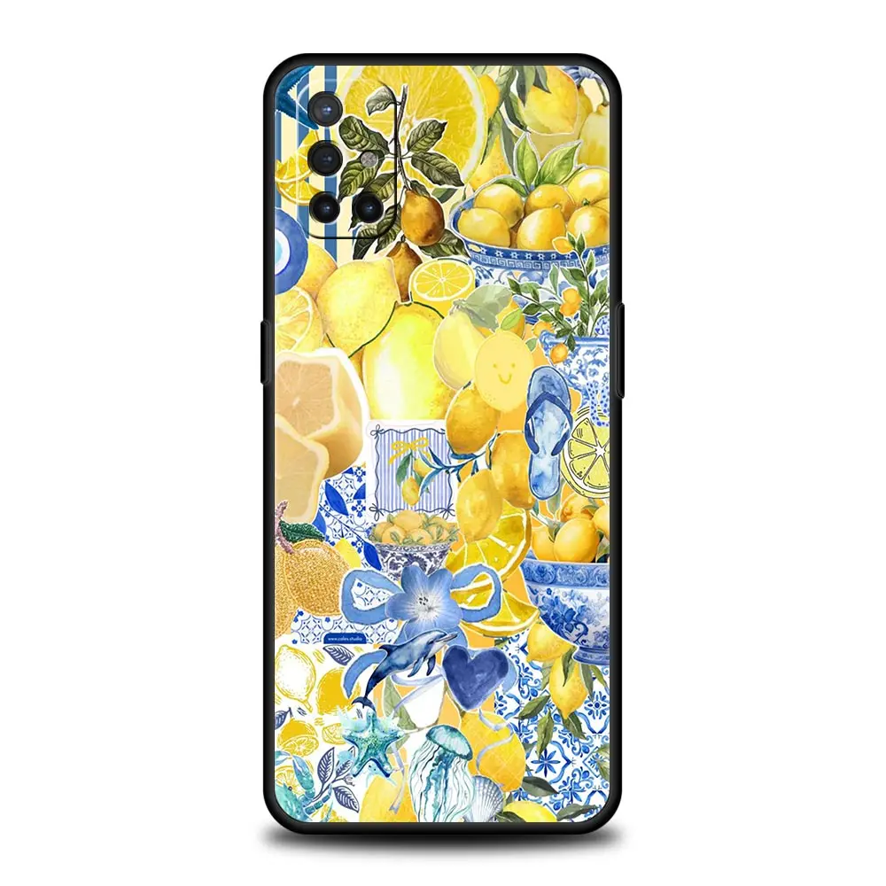 Vibrant Summer Fruits Lemon Print Phone Case Cover