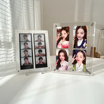 케이팝 포토 카드 거치대 아크릴 포토 프레임, 베이스 아이돌 액자 케이팝 카드 디스플레이 프레임, 방 장식 상품 이미지