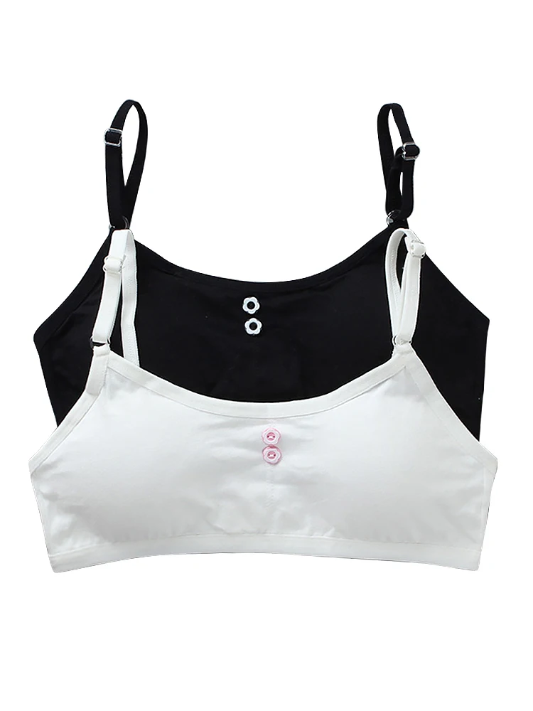 Sports Bra Training Bra Cotton Bra Girls Lingerie Sets LJMOFA Bra For Girls 8-16T Teenagers Lingerie Breathable Top Underwear Cotton Brassiere Solid Color Classics Training Bra B210