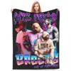 Cozy Chris Brown Homage 90s Blanket Accessories Bedding Decorative Hip Hop Rapper Throws And Blankets Warm Flannel for Couch 1
