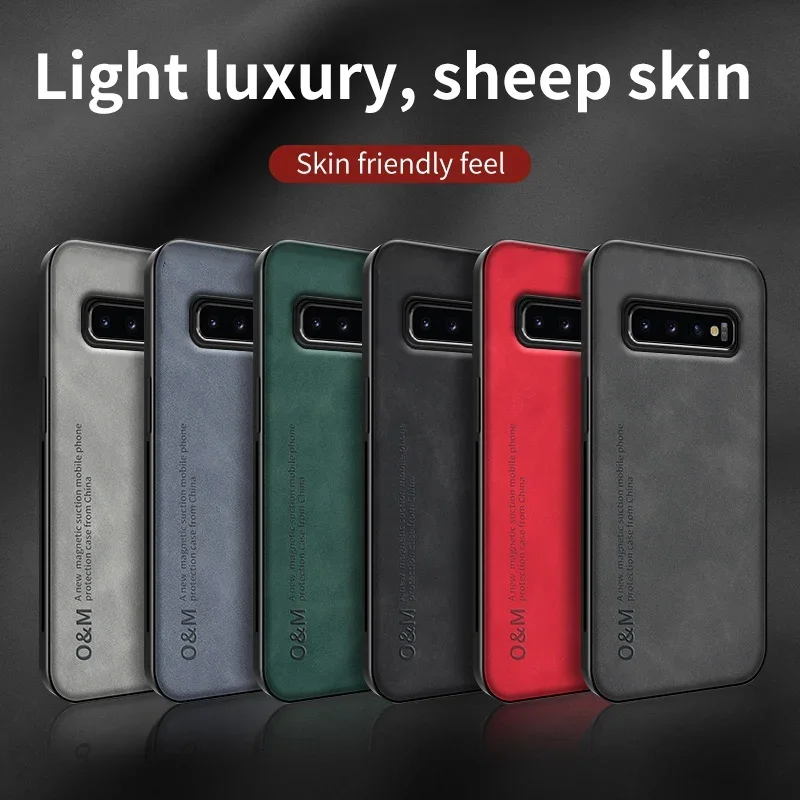 Deluxe Magnetic Leather Phone Case with Silicone Protection