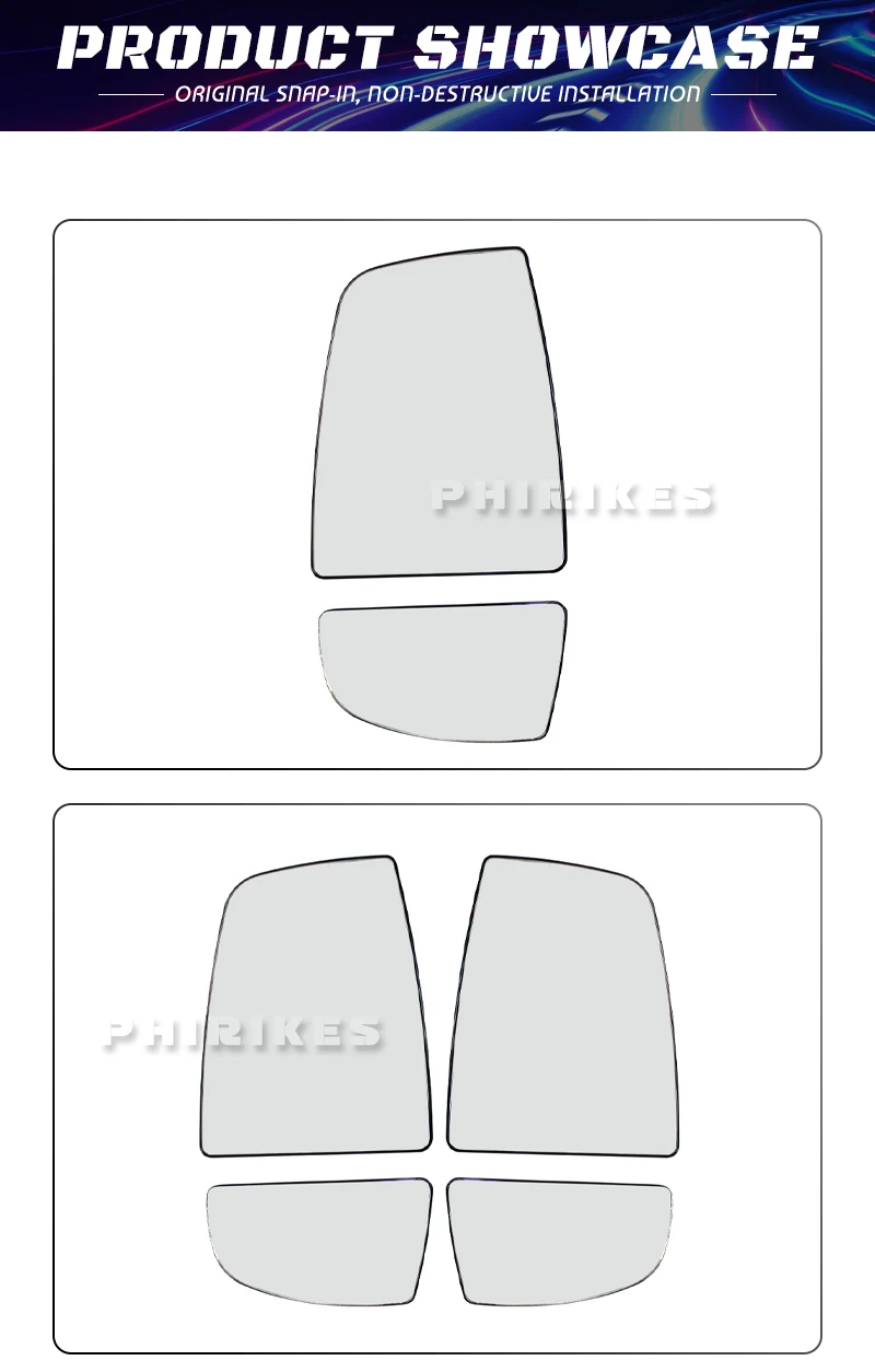 Für Ford Transit MK8 2014-2020 Auto-Seitenspiegelglas Rückspiegellinse Links Rechts 1855103/1855102 – Detail 3