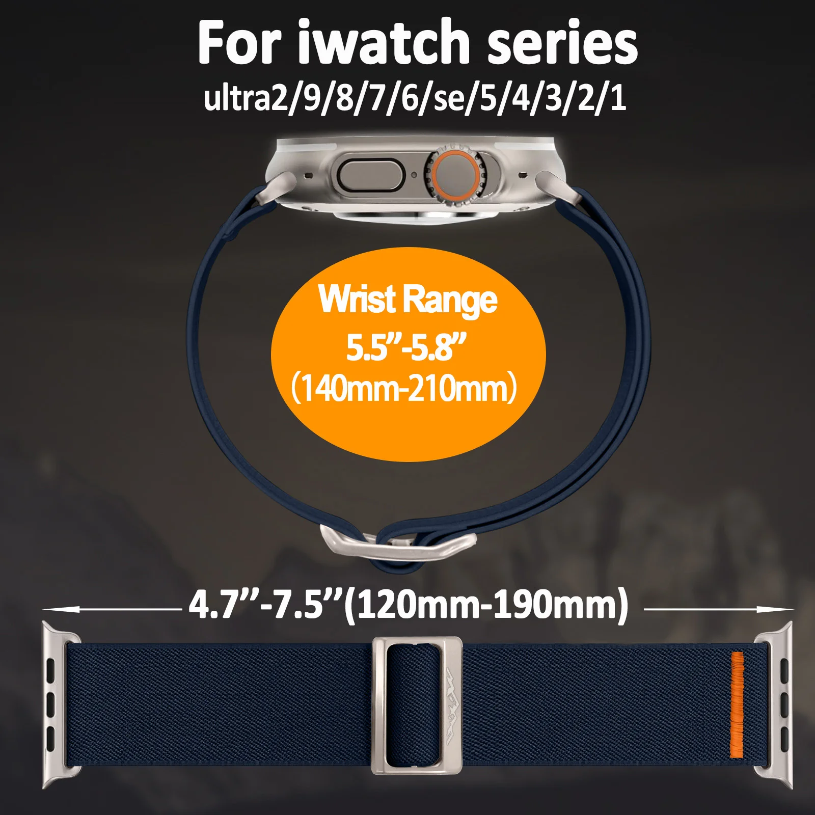 Durable Nylon Watch Strap - Universal Size Adjustable Bracelet