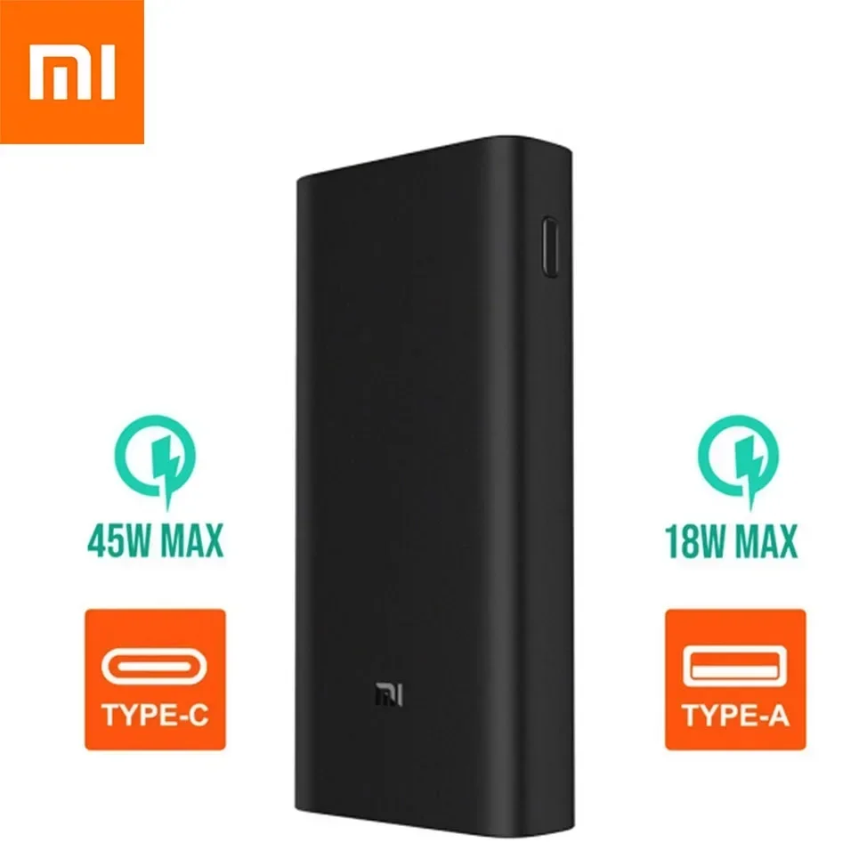 

New Xiaomi Power bank 3 20000mAh Pro USB Type C 45W Fast Charging Portable Mi Powerbank 20000mAh External Battery Poverbank