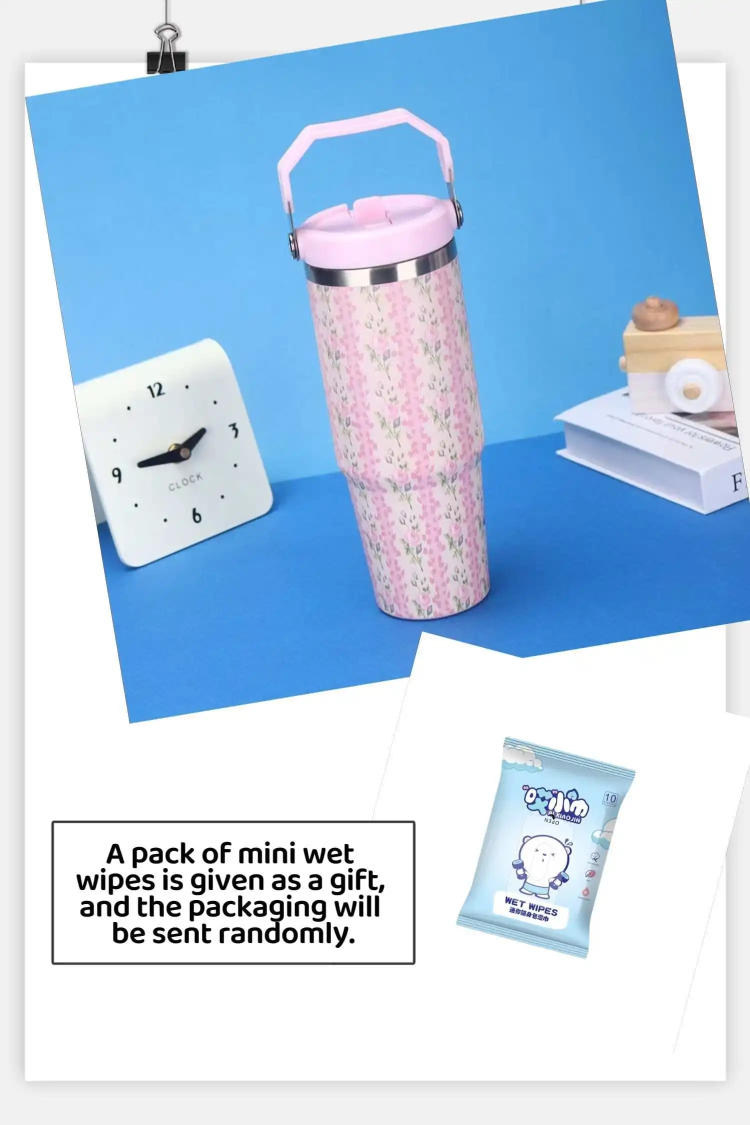 Tasse isolée colorée 5D de 30 onces, tasse en paille en acier inoxydable 304, isolation froide, livrée avec un paquet de Mini lingettes humides, 2025 - AliExpress