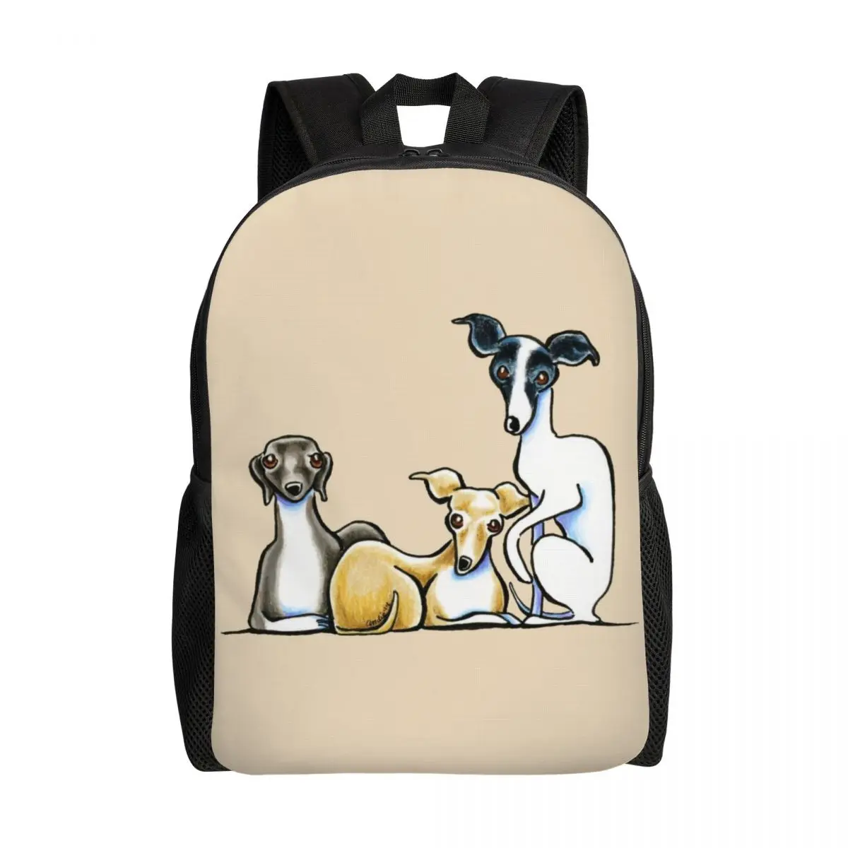 

Italian Greyhound Trio Laptop Backpack Men Women Fashion Bookbag for School College Students Cute Whippet Sighthound Dog Bag