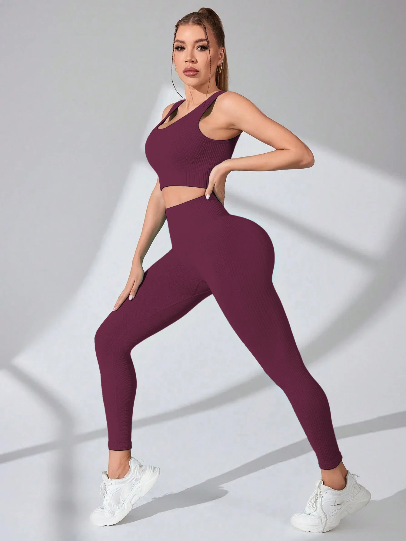 Women’s Fitness Jumpsuit (Ribbed Fabric)