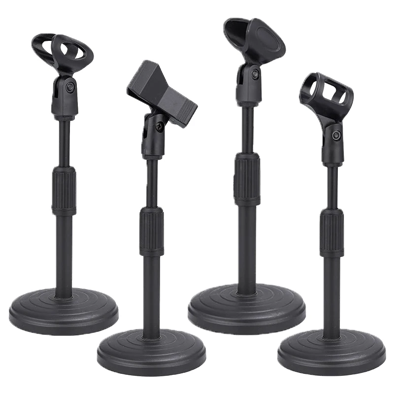 

Desktop Wired Wireless Microphone Holder Microphone Stand Lifting Bracket 180 Degree Adjustment Weighted Base