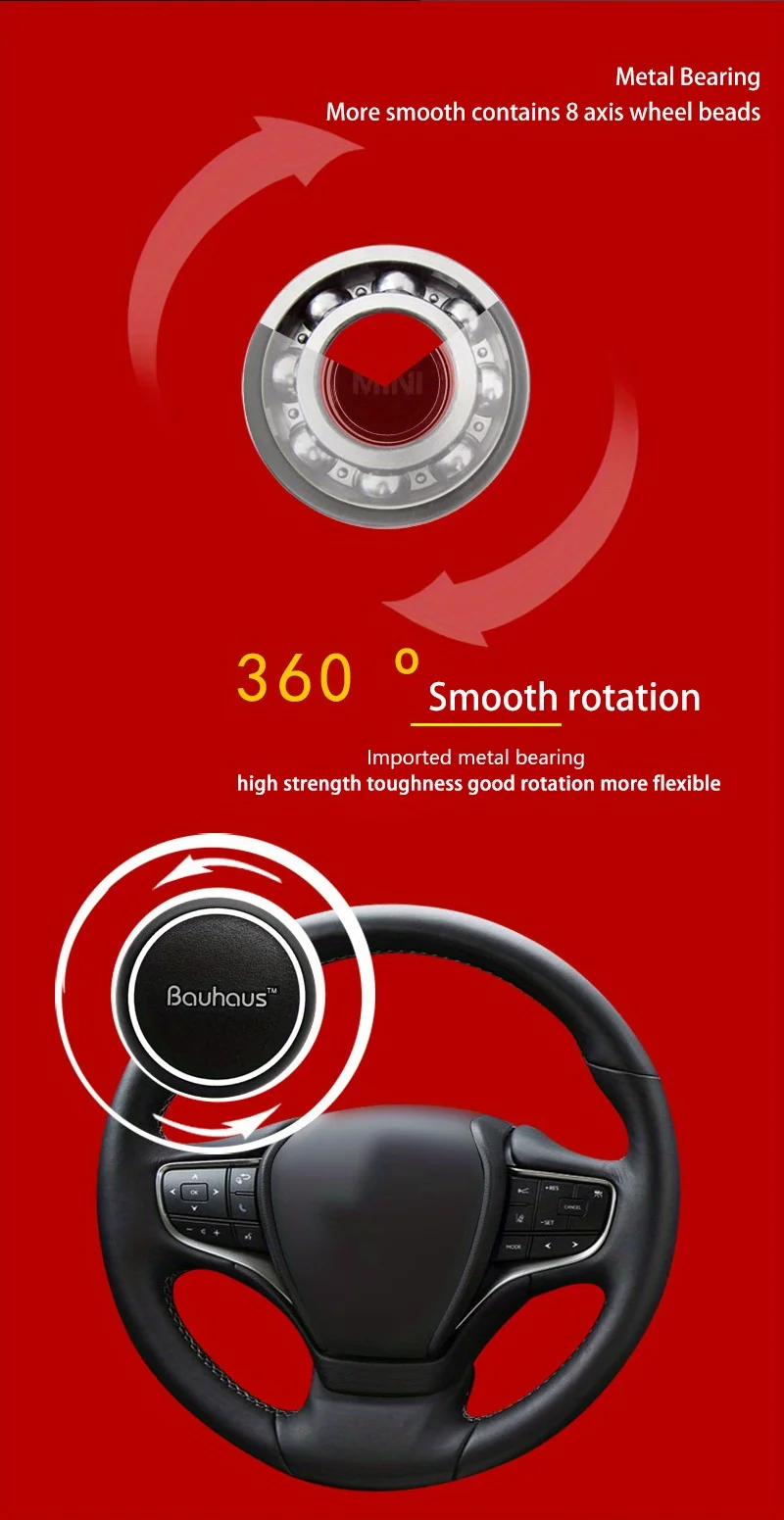 Universal Auto Drehen Lenkrad Booster Power Griff Zubehör 360-Grad-Drehung Lenkrad Knopf Ball arbeitssparend – Detail 2