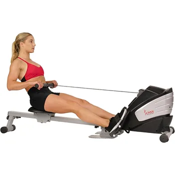 Rowing Machine for Low Impact Full Body Workouts Home Training, Flip-able Equipment for EZ-Storage, Magnetic Resistance 1