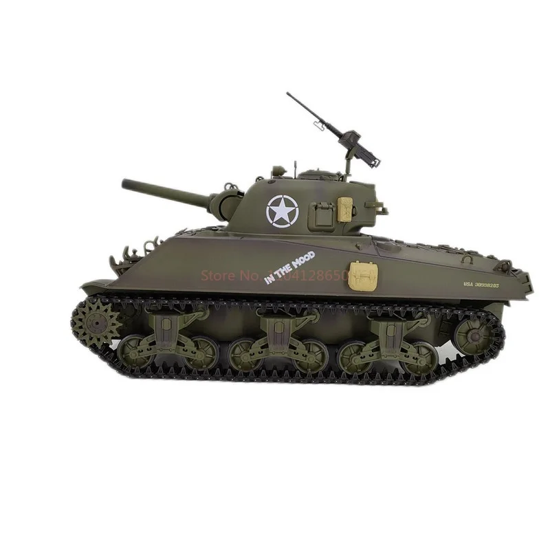 Kubin Ke Henglong 3898 American Sherman M4a3 Smoke Off Road Remote Controlled Tank Telescopic Gun Tube Military Model Toy Gift 4