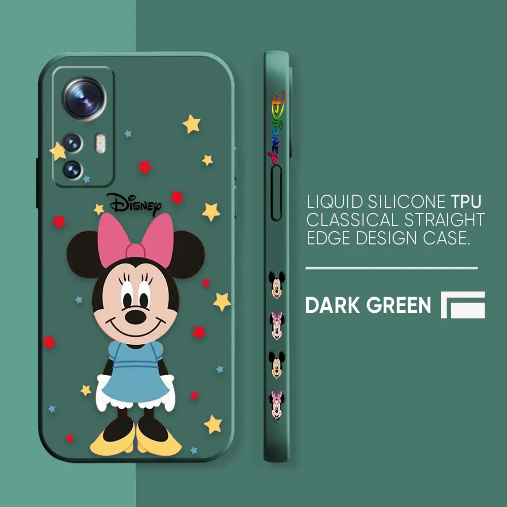 thumbnail image 1 of Case For Xiaomi 13 12 12S 11 11T 10 10S 9 9SE 8SE Pro Ultra Lite Colour Simple Liquid Silicone Case Mickey Minnie Mouse Cartoon, 1 of 5