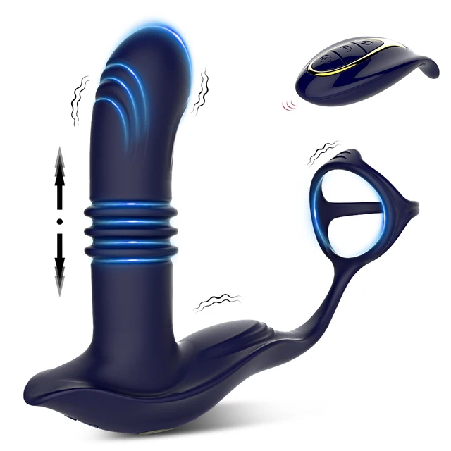 Prostata Massager Anal Vibrator Stich Vibrierende 14 Modi Remote Cock Ring Butt Plug P Spot Stimulator Erwachsene Sex Spielzeug für männer