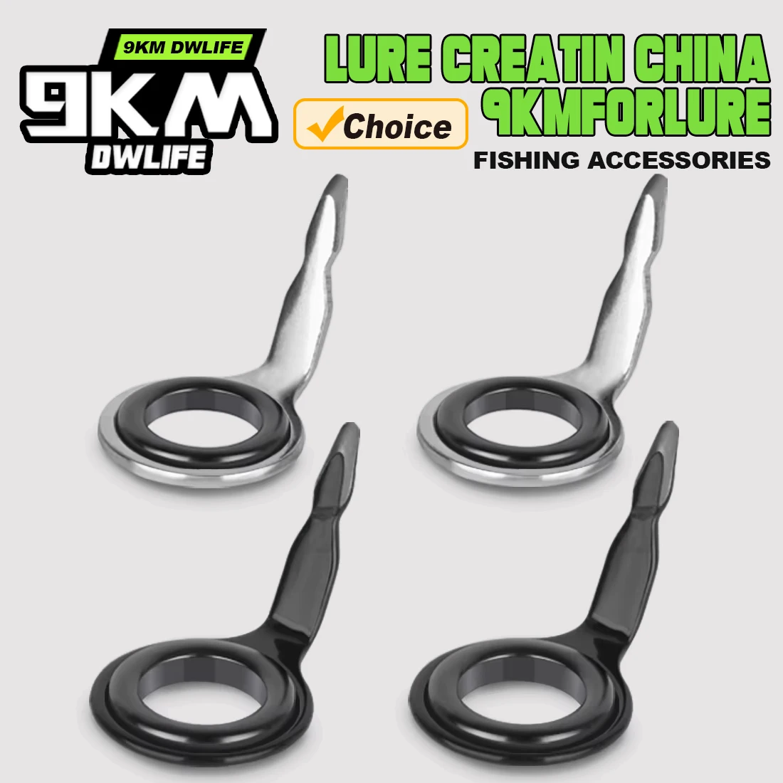 Kit anneaux guidage canne pêche 9KM 5~70 pièces réparation 1.5~6.8mm acier inox ceramique