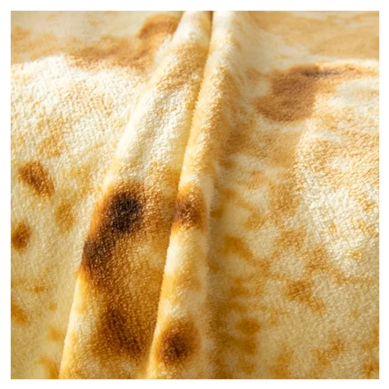 1pc Soft and Warm Mexican Tortilla Print Flannel Blanket for Couch, Sofa, Office, Bed, Camping, and Traveling 3