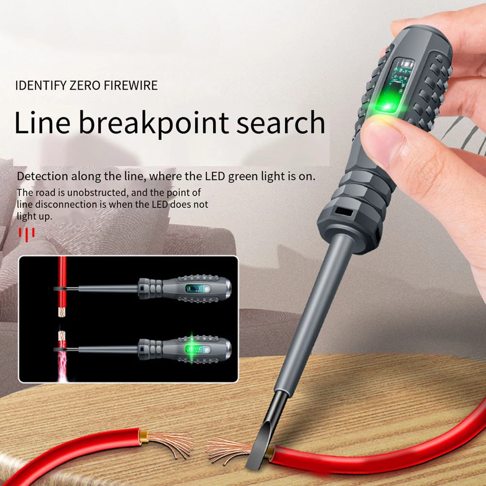 

Digital Voltage Tester Pen AC Non-contact Induction Test Pencil Voltmeter Detector Electrical Slotted Screwdriver Indicator