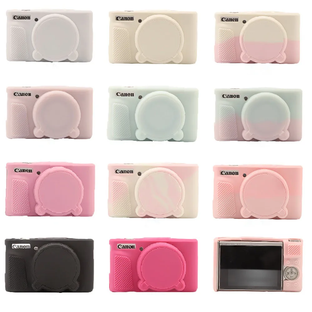 Dành Cho Canon Powershot SX730 SX740 HS Silicone Giáp Da Ốp Lưng Túi