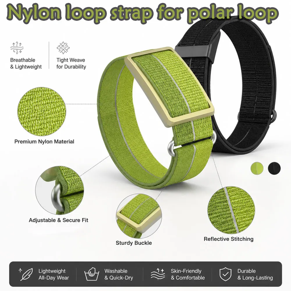 Breathable Adjustable Soft Nylon Wristband Bracelet Replacement Strap