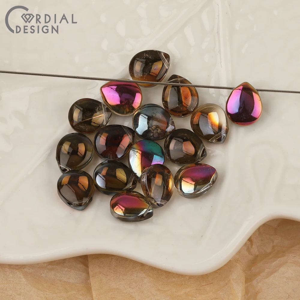 Cordial Design 10*12MM 300pcs Beads Making/Hand Made/DIY Glass Bead/Aurora Effect/Waterdrop Shape/Jewelry Findings & Components - cordial